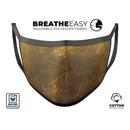 Scratched Golden Pattern - Made in USA Mouth Cover Unisex Anti-Dust Cotton Blend Reusable & Washable Face Mask with Adjustable Sizing for Adult or Child