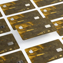 Scratched Golden Surface over Fire - Premium Protective Decal Skin-Kit for the Apple Credit Card