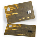 Scratched Golden Surface over Fire - Premium Protective Decal Skin-Kit for the Apple Credit Card