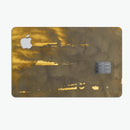 Scratched Golden Surface over Fire - Premium Protective Decal Skin-Kit for the Apple Credit Card