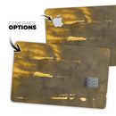Scratched Golden Surface over Fire - Premium Protective Decal Skin-Kit for the Apple Credit Card