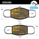 Scratched Golden Surface over Fire - Made in USA Mouth Cover Unisex Anti-Dust Cotton Blend Reusable & Washable Face Mask with Adjustable Sizing for Adult or Child