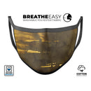 Scratched Golden Surface over Fire - Made in USA Mouth Cover Unisex Anti-Dust Cotton Blend Reusable & Washable Face Mask with Adjustable Sizing for Adult or Child