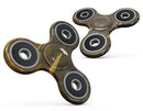 Scratched Golden Surface over Fire Full-Body Fidget Spinner Skin-Kit