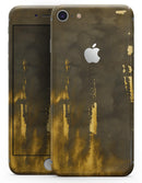 Scratched Golden Surface over Fire - Skin-kit for the iPhone 8 or 8 Plus