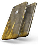 Scratched Golden Surface over Fire - Skin-kit for the iPhone 8 or 8 Plus