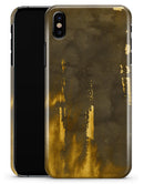 Scratched Golden Surface over Fire - iPhone X Clipit Case