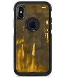 Scratched Golden Surface over Fire - iPhone X OtterBox Case & Skin Kits