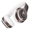 Scratched Horizontal Dark Woodgrain Full-Body Skin Kit for the Beats by Dre Solo 3 Wireless Headphones