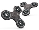 Scratched Horizontal Dark Woodgrain Full-Body Fidget Spinner Skin-Kit
