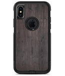 Scratched Horizontal Dark Woodgrain - iPhone X OtterBox Case & Skin Kits