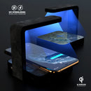 Scratched Metal Fab UV Germicidal Sanitizing Sterilizing Wireless Smart Phone Screen Cleaner + Charging Station