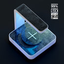 Scratched Metal Fab UV Germicidal Sanitizing Sterilizing Wireless Smart Phone Screen Cleaner + Charging Station