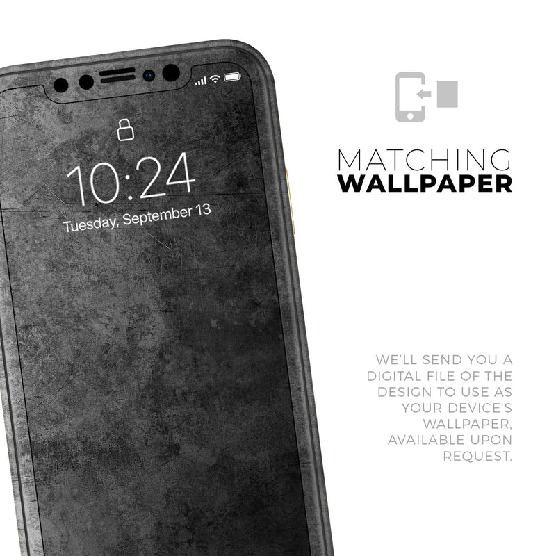 Scratched Metal Fab // Skin-Kit compatible with the Apple iPhone 14, 13, 12, 12 Pro Max, 12 Mini, 11 Pro, SE, X/XS + (All iPhones Available)