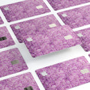 Scratched Purple Grunge Floral Pattern - Premium Protective Decal Skin-Kit for the Apple Credit Card