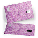 Scratched Purple Grunge Floral Pattern - Premium Protective Decal Skin-Kit for the Apple Credit Card