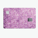 Scratched Purple Grunge Floral Pattern - Premium Protective Decal Skin-Kit for the Apple Credit Card