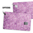 Scratched Purple Grunge Floral Pattern - Premium Protective Decal Skin-Kit for the Apple Credit Card