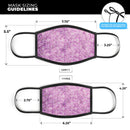 Scratched Purple Grunge Floral Pattern - Made in USA Mouth Cover Unisex Anti-Dust Cotton Blend Reusable & Washable Face Mask with Adjustable Sizing for Adult or Child