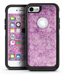 Scratched Purple Grunge Floral Pattern - iPhone 7 or 7 Plus Commuter Case Skin Kit