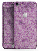 Scratched Purple Grunge Floral Pattern - Skin-kit for the iPhone 8 or 8 Plus
