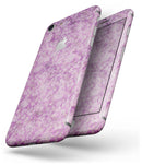 Scratched Purple Grunge Floral Pattern - Skin-kit for the iPhone 8 or 8 Plus