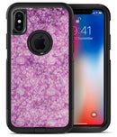 Scratched Purple Grunge Floral Pattern - iPhone X OtterBox Case & Skin Kits