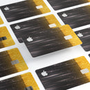 Scratched Surface with Glowing Gold Sparkle - Premium Protective Decal Skin-Kit for the Apple Credit Card