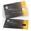 Scratched Surface with Glowing Gold Sparkle - Premium Protective Decal Skin-Kit for the Apple Credit Card