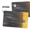 Scratched Surface with Glowing Gold Sparkle - Premium Protective Decal Skin-Kit for the Apple Credit Card