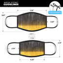 Scratched Surface with Glowing Gold Sparkle - Made in USA Mouth Cover Unisex Anti-Dust Cotton Blend Reusable & Washable Face Mask with Adjustable Sizing for Adult or Child