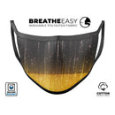 Scratched Surface with Glowing Gold Sparkle - Made in USA Mouth Cover Unisex Anti-Dust Cotton Blend Reusable & Washable Face Mask with Adjustable Sizing for Adult or Child