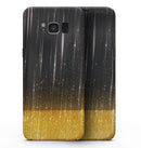 Scratched Surface with Glowing Gold Sparkle - Samsung Galaxy S8 Full-Body Skin Kit