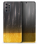 Scratched Surface with Glowing Gold Sparkle - Premium Vinyl Skin Decal for Samsung Galaxy S25 Ultra, S24, S23, S22 & All Galaxy S Models