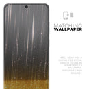 Scratched Surface with Glowing Gold Sparkle - Premium Vinyl Skin Decal for Samsung Galaxy S25 Ultra, S24, S23, S22 & All Galaxy S Models
