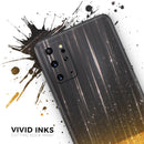 Scratched Surface with Glowing Gold Sparkle - Premium Vinyl Skin Decal for Samsung Galaxy S25 Ultra, S24, S23, S22 & All Galaxy S Models