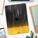 Scratched Surface with Glowing Gold Sparkle - Full Body Skin Decal for the Apple iPad Pro 12.9", 11", 10.5", 9.7", Air or Mini (All Models Available)