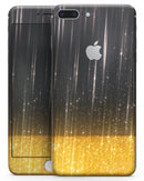 Scratched Surface with Glowing Gold Sparkle - Skin-kit for the iPhone 8 or 8 Plus