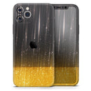 Scratched Surface with Glowing Gold Sparkle - Protective Skin Wrap & Decal – Compatible with iPhone SE to iPhone 17 Pro Max (All Models)