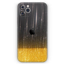 Scratched Surface with Glowing Gold Sparkle - Protective Skin Wrap & Decal – Compatible with iPhone SE to iPhone 17 Pro Max (All Models)