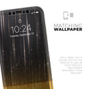 Scratched Surface with Glowing Gold Sparkle - Protective Skin Wrap & Decal – Compatible with iPhone SE to iPhone 17 Pro Max (All Models)