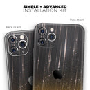 Scratched Surface with Glowing Gold Sparkle - Protective Skin Wrap & Decal – Compatible with iPhone SE to iPhone 17 Pro Max (All Models)