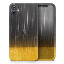 Scratched Surface with Glowing Gold Sparkle - Protective Skin Wrap & Decal – Compatible with iPhone SE to iPhone 17 Pro Max (All Models)