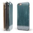 Scratched Teal and White Surface with Silver Sparkle iPhone 6/6s or 6/6s Plus 2-Piece Hybrid INK-Fuzed Case