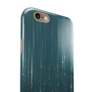Scratched Teal and White Surface with Silver Sparkle iPhone 6/6s or 6/6s Plus 2-Piece Hybrid INK-Fuzed Case