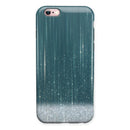 Scratched Teal and White Surface with Silver Sparkle iPhone 6/6s or 6/6s Plus 2-Piece Hybrid INK-Fuzed Case
