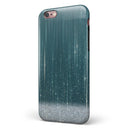 Scratched Teal and White Surface with Silver Sparkle iPhone 6/6s or 6/6s Plus 2-Piece Hybrid INK-Fuzed Case