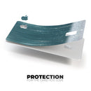 Scratched Teal and White Surface with Silver Sparkle - Premium Protective Decal Skin-Kit for the Apple Credit Card