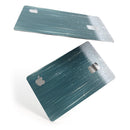 Scratched Teal and White Surface with Silver Sparkle - Premium Protective Decal Skin-Kit for the Apple Credit Card