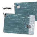 Scratched Teal and White Surface with Silver Sparkle - Premium Protective Decal Skin-Kit for the Apple Credit Card
